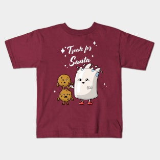 Treats for Santa Milk and Cookies Cute Kids T-Shirt